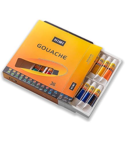 Pintura Gouache Himi, Juego De 18 Colores De 30 Ml Con 5 Pin Pintura Gouache Himi, Juego De 18 Colores De 30 Ml Con 5 Pin