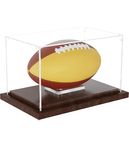 thumbnail image 2 of Deluxe Acrylic Mini Football Display Case With Mirror - Sports Memorabilia Protection 2 of 9
