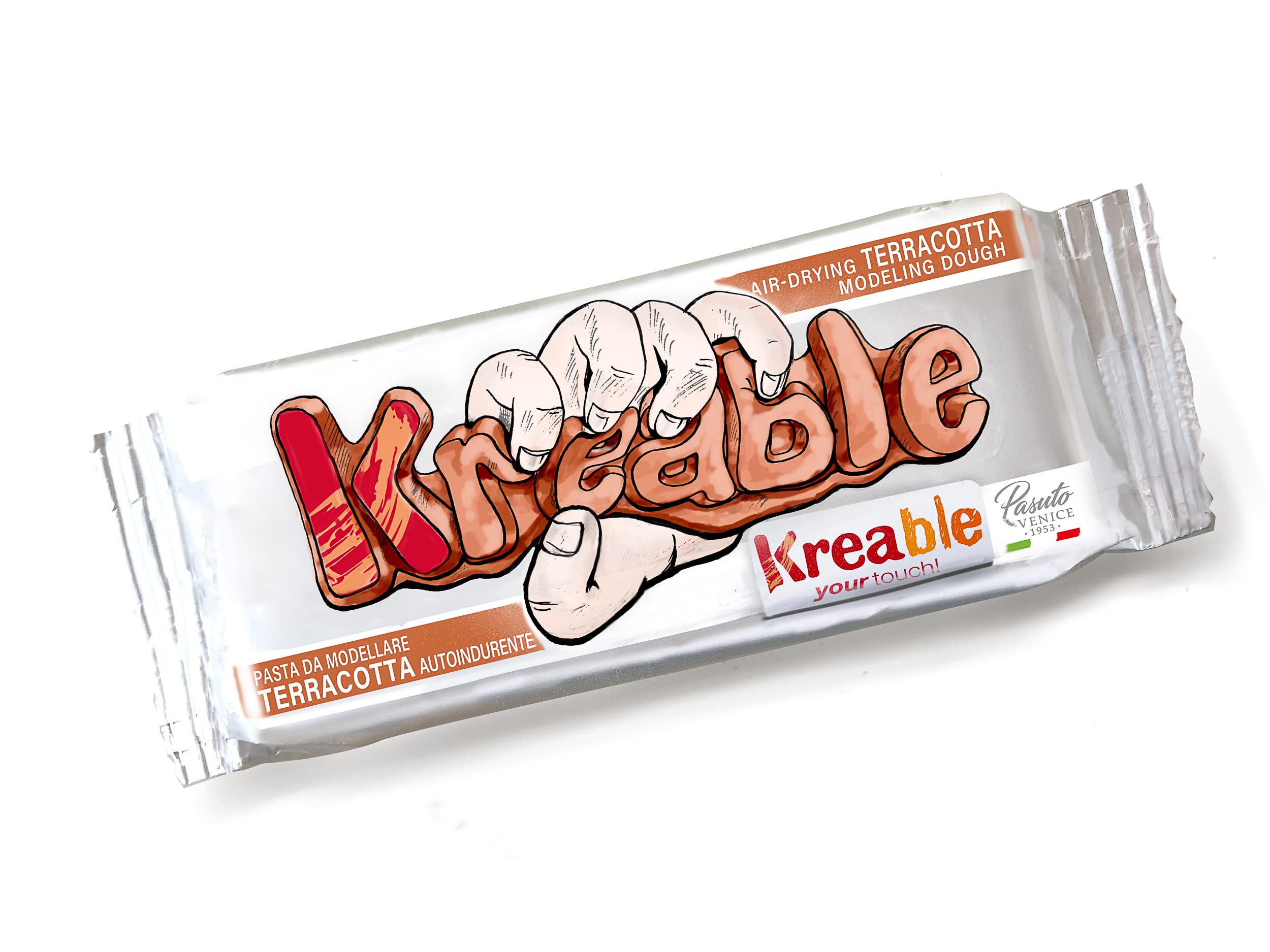 KREABLE Air Drying Modelling Clay (500g Terracotta)