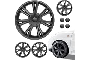 Gliterra Wheel Cover for Model Y 19 Inch 2019 2020 2021 2022 2023 2024 Upgrade Abs Matte Black Hubcaps (Sports)