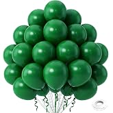Golden Party Dark Green Balloons, 50 PCS 12 inch Latex Party Balloons | Matte Dark Green Balloon for Birthday, Baby Shower, Anniversary, Graduation, Wedding Decorations - Dark Green