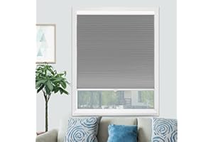 Blackout Cordless Cellular Shades, Total Privacy Honeycomb Blinds, Safe Push-Pull, Pleated Fabric Blinds for Windows, UV and 