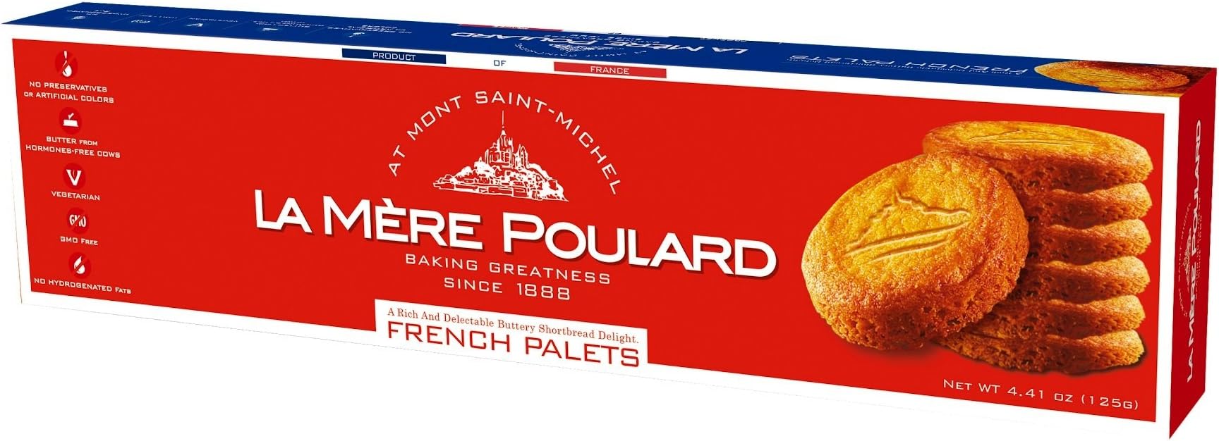La Mere Poulard Palets De Cookies, 125 Gram (Pack of 14)