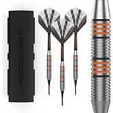 Accudart Soft Tip Dart Set 2.0 &ndash; Stainless Steel Barrel, Radial Grooves, Polycarbonate Shafts, Standard Flights, Tri‑Fold Storage Case &ndash; Includes Soft Tip Points