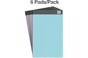 TRU RED Notepads, 5-inch x 8-inch, Narrow Ruled, Pastels, 50 Sheets/Pad, 18/Carton (TR59898/TR573VS)