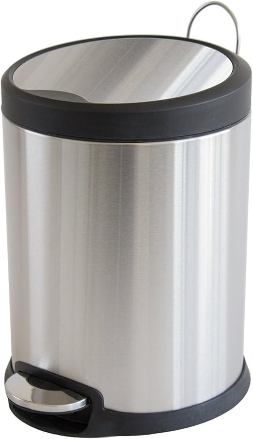 3L cubo de basura con pedal de acero inoxidable Cubos de basura para la