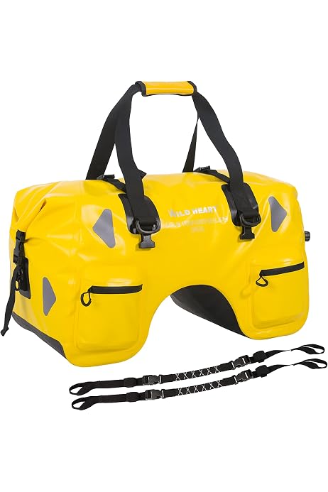 WILD HEART 50L Motorcycle Waterproof U-Shaped Tail Bag - Durable, Secure & Easy Mount