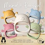Infatot Chipmunk Teething Mitten Baby Toy Silicone Glove 0-6 Months Olive view 3