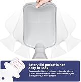 BOLEi Hot Water Bottle 2L with Luxury Faux Fur Cover Blue view 4