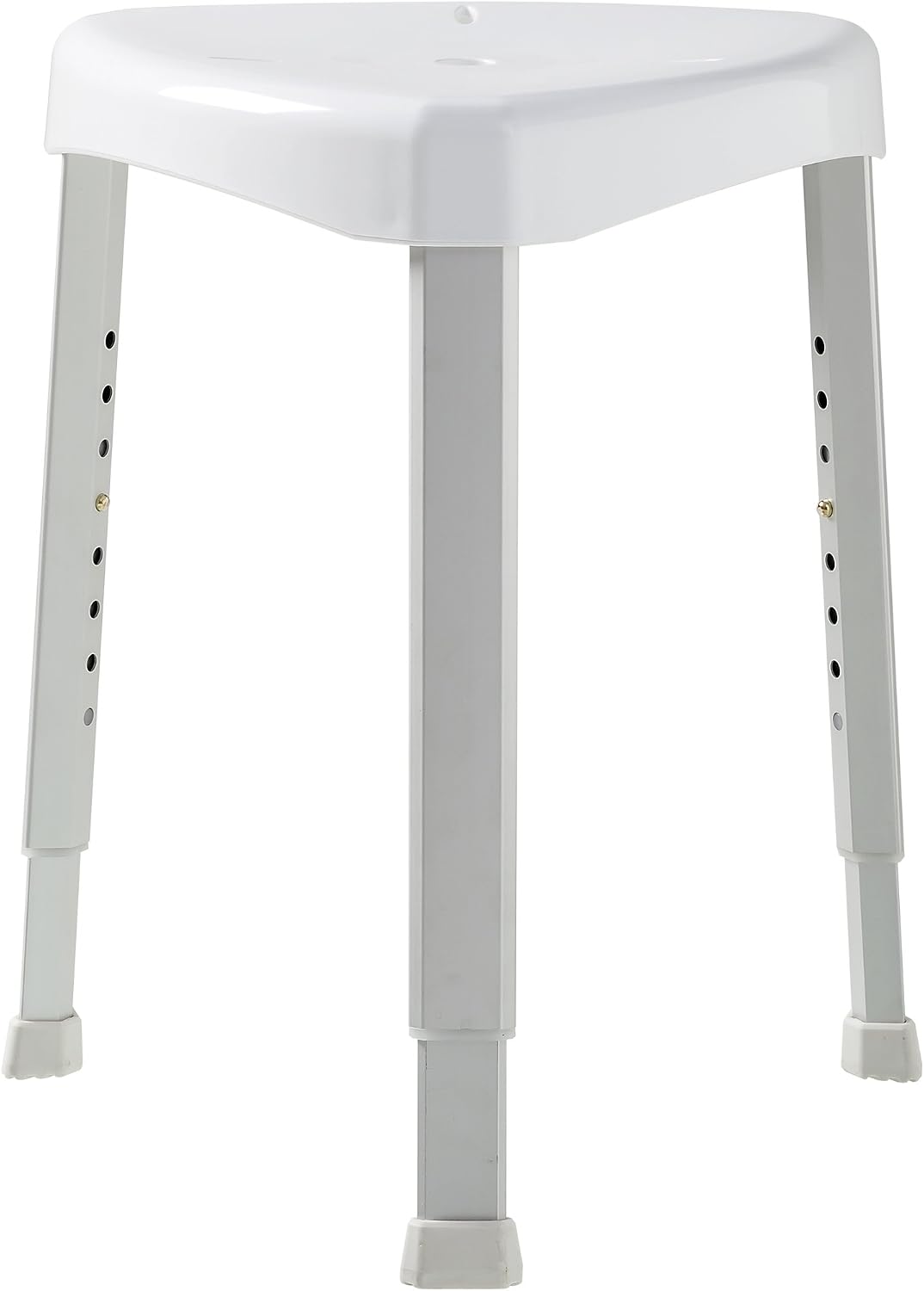 Tiger Libra Shower Stool, ABS, Aluminium, White, 43.9 x 57.6 x 40.8 cm, White, Aluminium, 43,9x57,6x40,8 cm - Image 3