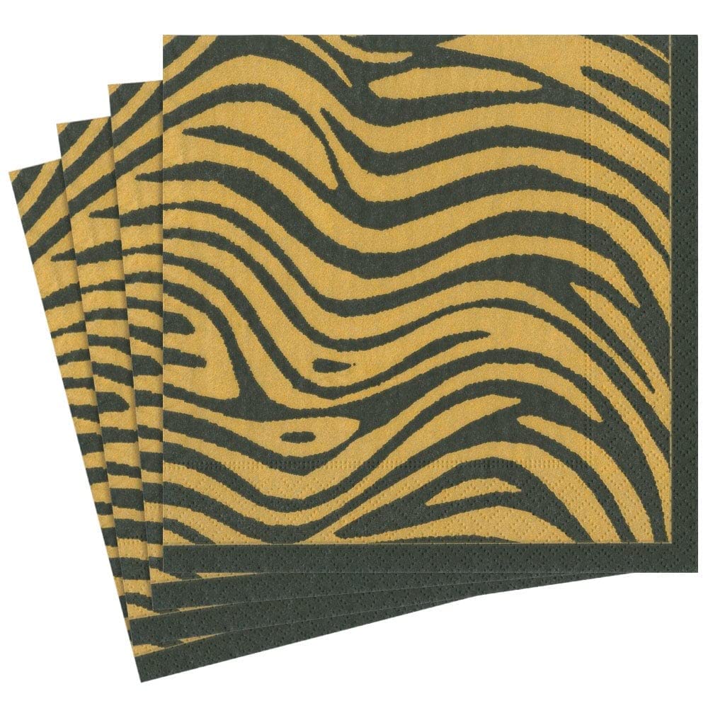 Caspari Entertaining with Serengeti Napkin Dinner, Paper, Ochre, 3 x 0.45 x 25.4 cm