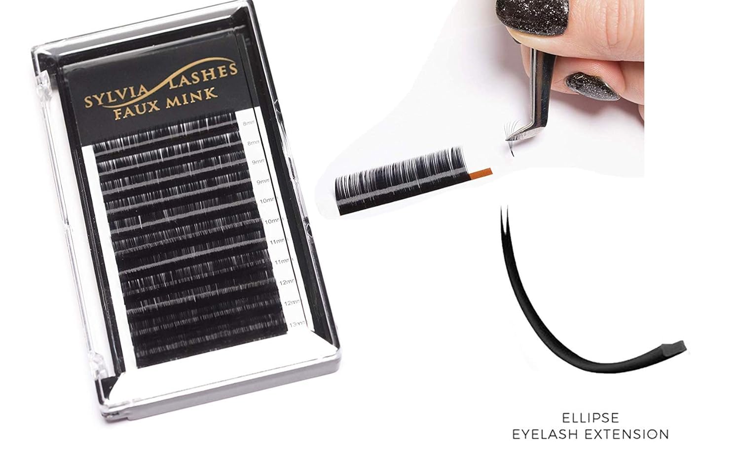 Classic and Volume Eyelash Extensions Faux Mink Thickness