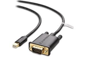 Cable Matters Mini DisplayPort to VGA Cable (Mini DP to VGA Cable) in Black 6 Feet - Thunderbolt and Thunderbolt 2 Port Compa