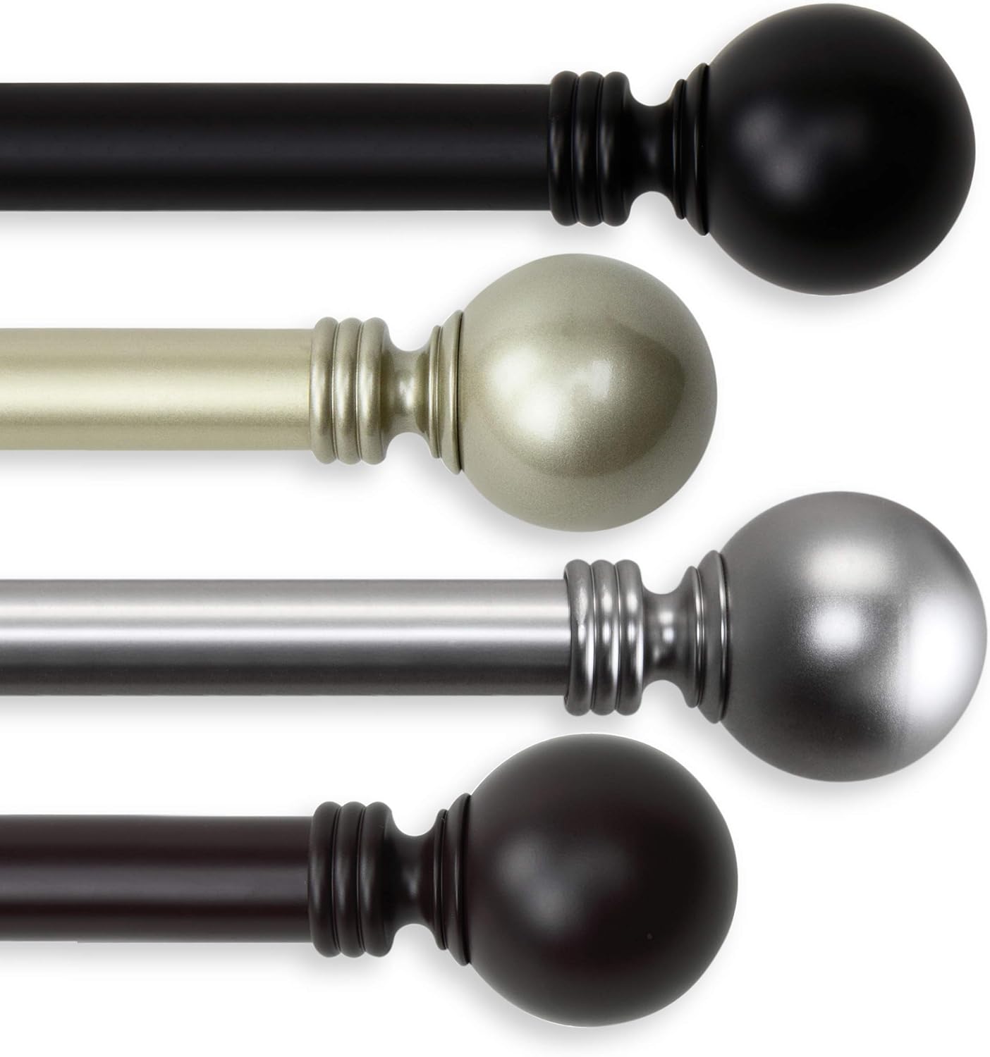 Rod Desyne Globe Window Curtain Rod Set: Home & Kitchen