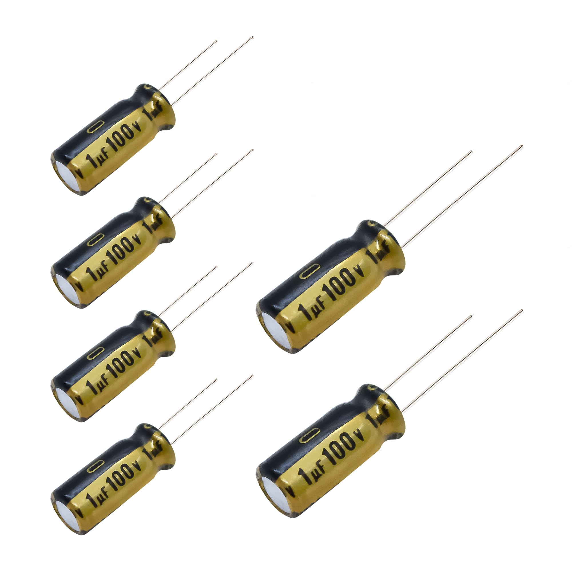 6 pcs Nichicon FG Capacitors 100V 1uf Audio Grade