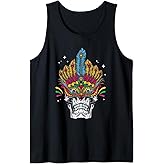 Sugar Skull Mardi Gras Carnival Festival Jester Hat Tank Top