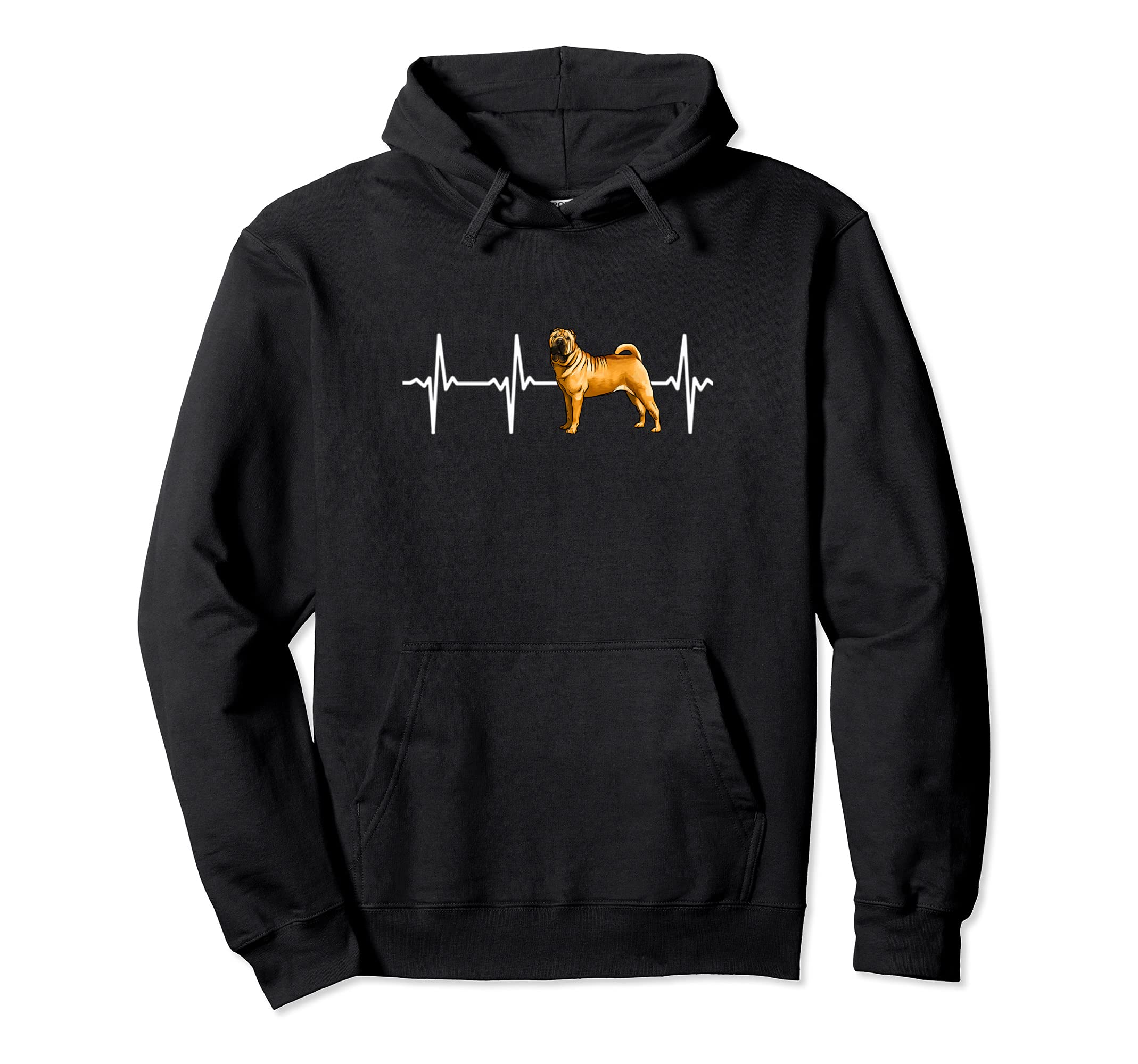 Chinese Shar-Pei Heartbeat Love My Dog Pullover Hoodie