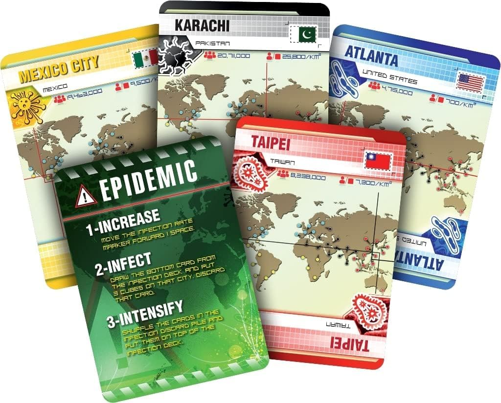 Asmodee Pandemic Board Game (Base Game) - A Cooperative Battle to Save Humanity, Strategy Game for Kids and Adults, Ages 8+, 2-4 Players, 45 Minute Playtime