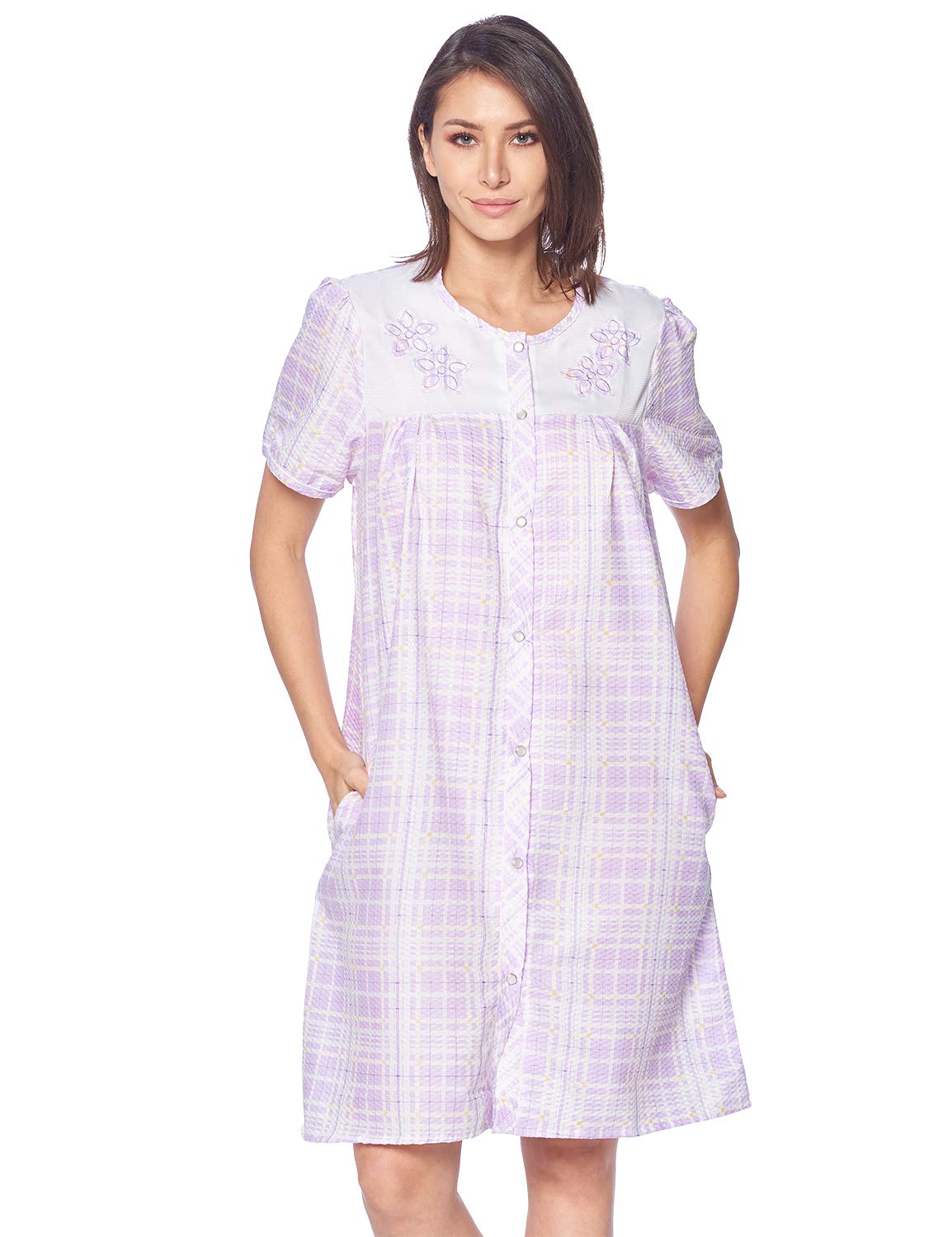 snap front duster cotton
