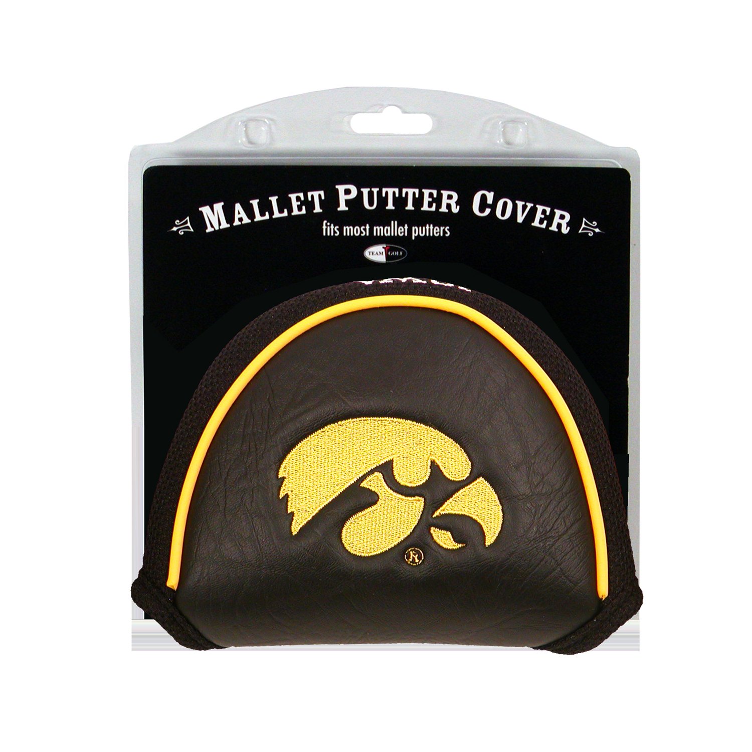 Team Golf NCAA Iowa Hawkeyes Golf Mallet Putter Cover Golf Club Mallet Putter Headcover, Fits Most Mallet Putters, Scotty Cameron, Daddy Long Legs, Taylormade, Odyssey, Titleist, Ping, Callaway