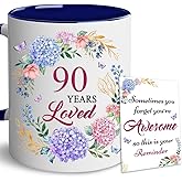 LOTWATEGO 90th Birthday Gifts For Women - 1936 Birthday Gifts For Her - 90 Years Loved Mug - Gift For Women Turning 90th - 90 Year Old Gift For Woman, Mom, Grandma, Mother - 1936 Present Ideas