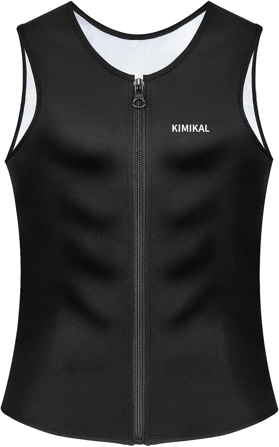 Kimikal Men Sweat Waist Trainer Vest: Neoprene Weight Loss Corset Sauna Suit Shaper Slimming Shirt Workout Tank Top