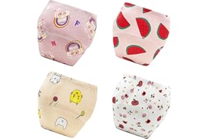 YIKG Upairy Training Pants for Girls Boys,Toddler Potty Training Underwear,Leakproof Reusable Kid Confident Panties,Children's Potty Underwear 100% Cotton for 2T-6T(4PCS,S)