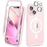 BANLEA Compatible with iPhone 14 Plus Case, Built-in Screen Protector, with Camera Lens Protector, [Compatible with MagSafe] Full Body Phone Case, Magnetic Protective Cover for 14Plus 6.7" (Pink)