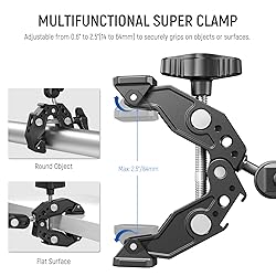 NEEWER Super Clamp with 3" Dual Ballhead Magic
