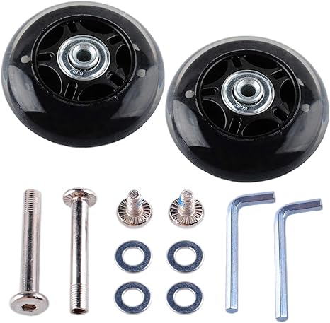 luggage with inline skate wheels