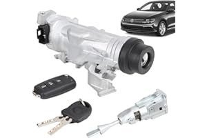 BOPOWO 1K0905851B Ignition Switch Lock Cylinder Assembly Fit for 2006-2018 VW Jetta, 2007-2011 Eos, 2004-2011 Golf, 2006-2009 Rabbit with Intelligent Remote Control Key