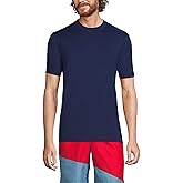 Lands' End Men's Short Sleeve Swim Tee Rash Guard