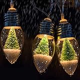 VVolf Christmas Snow Globe String Lights - Battery