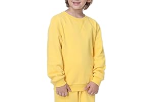 UNACOO Sweatshirt Kids Crewneck Long Sleeve Fleece Sweatshirt Pullover Cotton Tops for Boys or Girls (Age 3-12 Years)