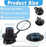 Acehome 2 Pack Boston Air Valve 20mm Screw Anti-leakage for Inflatable Boats view 2