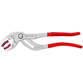 Knipex 81 13 250 Siphon & Connector Pliers 9, 84" with Plastic Jaws Chrome Plated