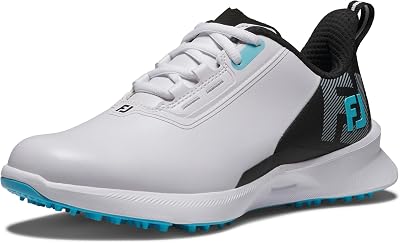 FootJoy FJ Fuel Junior Golf Shoes White Black Blue UK 4 Medium