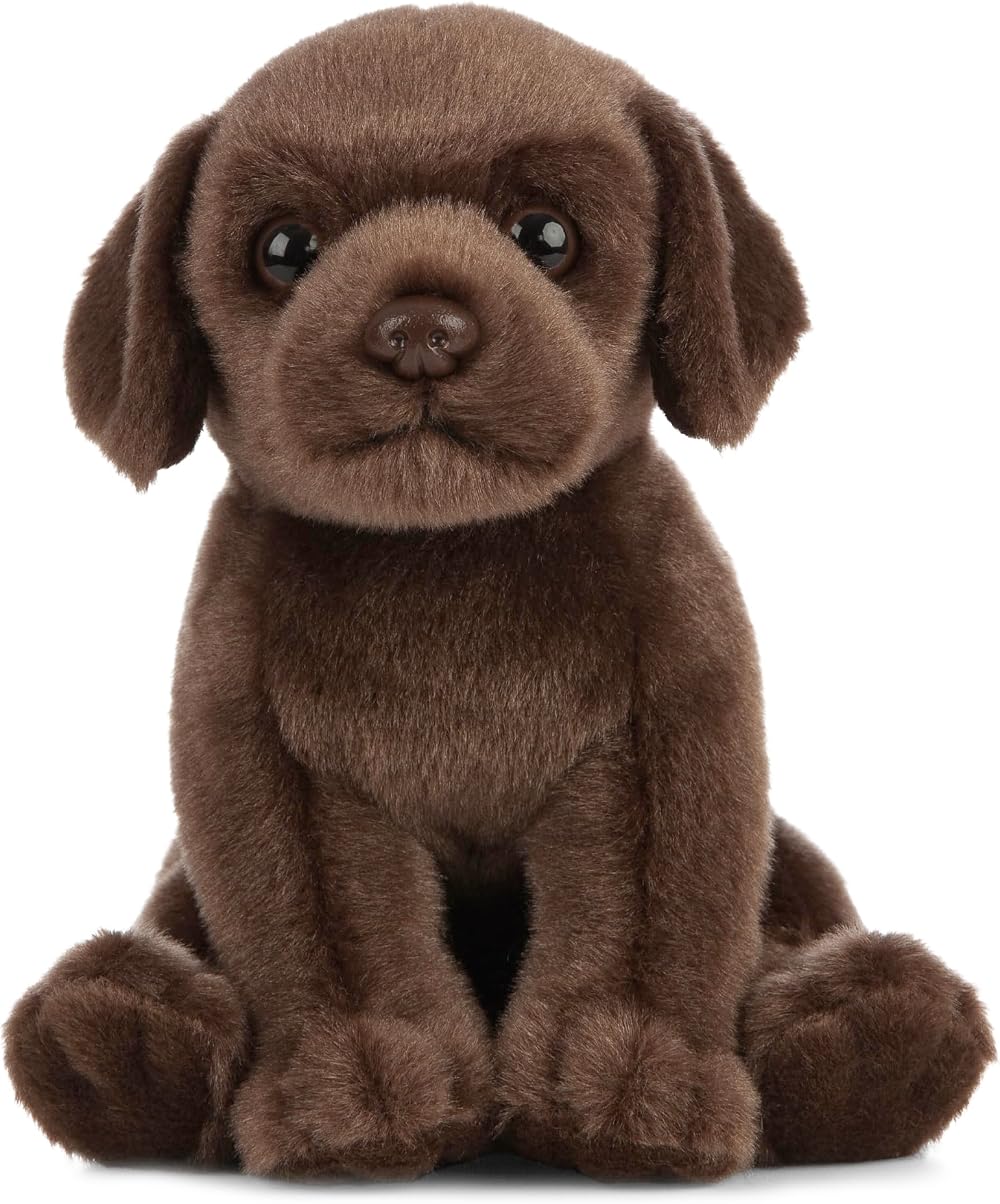 Living Nature Chocolate Labrador Puppy Soft Toy 16cm Brown