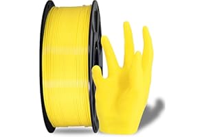 1KG Yellow PLA 3D Printing Filament, 1.75mm High Diameter Tolerance, Support for Most 3D Printer/Pen, 2.2lbs 3D Printing Material with One Printer Tool by MIKA3D