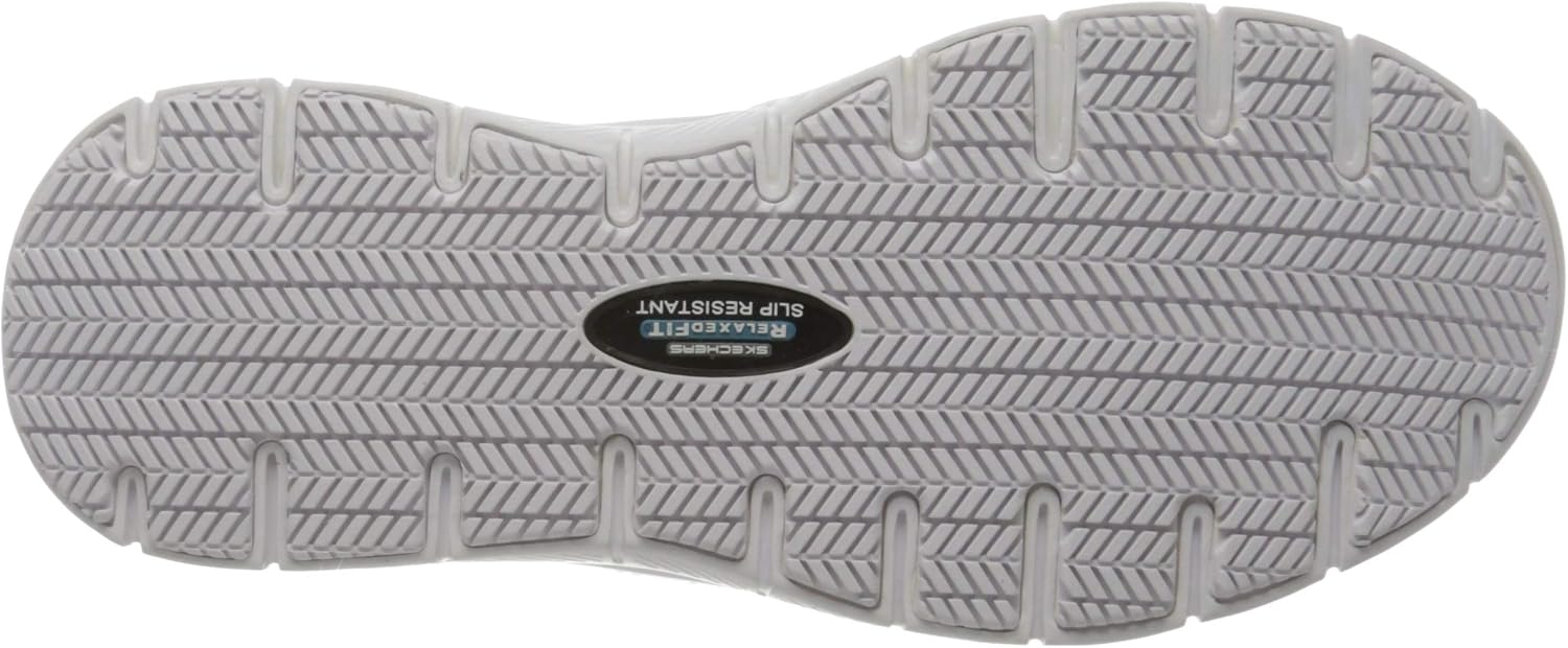 Skechers Mens Flex Advantage Sr - Bronwood Slip On Trainers, White Leather, 8 UK - Image 5
