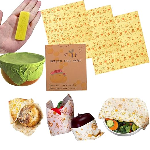 Envoltorios de cera de abeja reutilizables, ecológicos ...