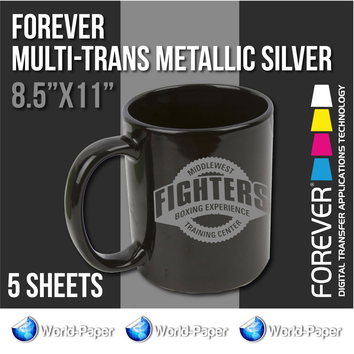 Forever Multi-Trans (Metallic Silver) Heat Transfer Paper 5 Sheets 8.5" x 11"