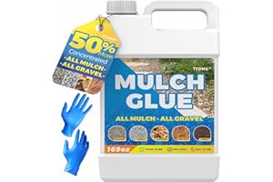TTDMK 169oz Concentrate Rock Glue, Mulch Glue, Pea Gravel Glue, Non Toxic Gravel Glue, Fast Drying Mulch Landscape Lock Adhesive, Mulch Glue for Pea Gravel, Rock, Leaf, Landscaping, Stones, Bark