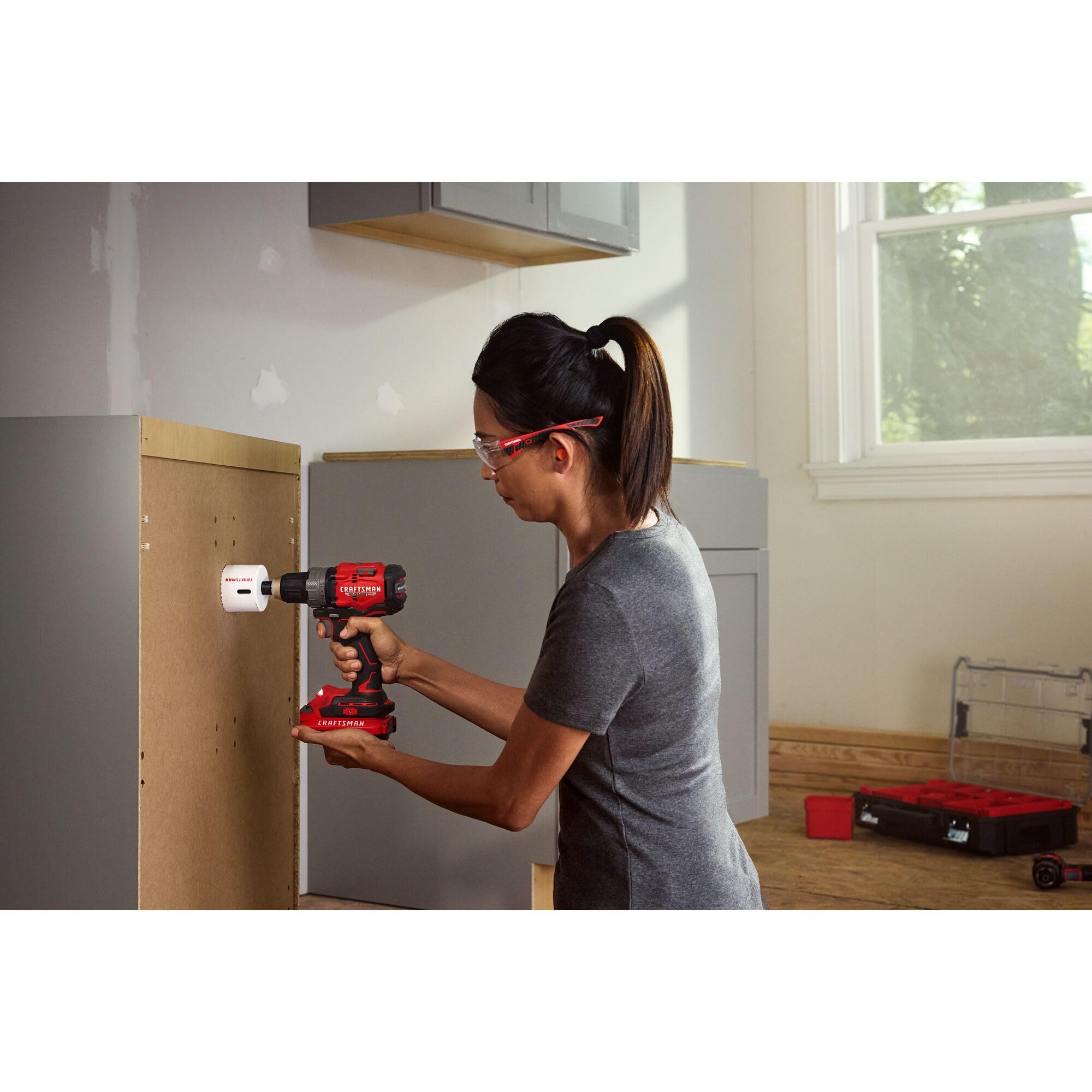 CRAFTSMAN V20 1/2 Inch Drill/Driver Kit with 2 Batteries and Charger (CMCD725D2)