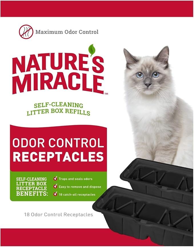 nature's miracle self cleaning litter box waste receptacle
