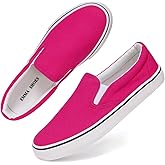 Emma Shoes Low-Top Slip Ons Women's Fashion Sneakers Casual Canvas Sneakers for Women Comfortable Flats Breathable Padded Insole Slip on Sneakers Women Low Slip on Shoes