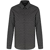 Armani Exchange Mens Stretch Cotton Poplin Button Down Shirt