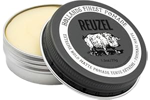REUZEL Extreme Hold Matte Pomade, Strongest All Day Hold, Water Soluble Styling, Matte Finish & Flake Free, Easy To Wash Out, For All Hair Types