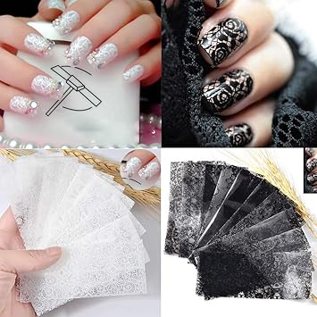 Amazon Com Lookathot 20 Sheets Lace Nail Art Stickers Decals Mixed Amazon Com Lookathot 20 Sheets Lace Nail Art Stickers Decals Mixed