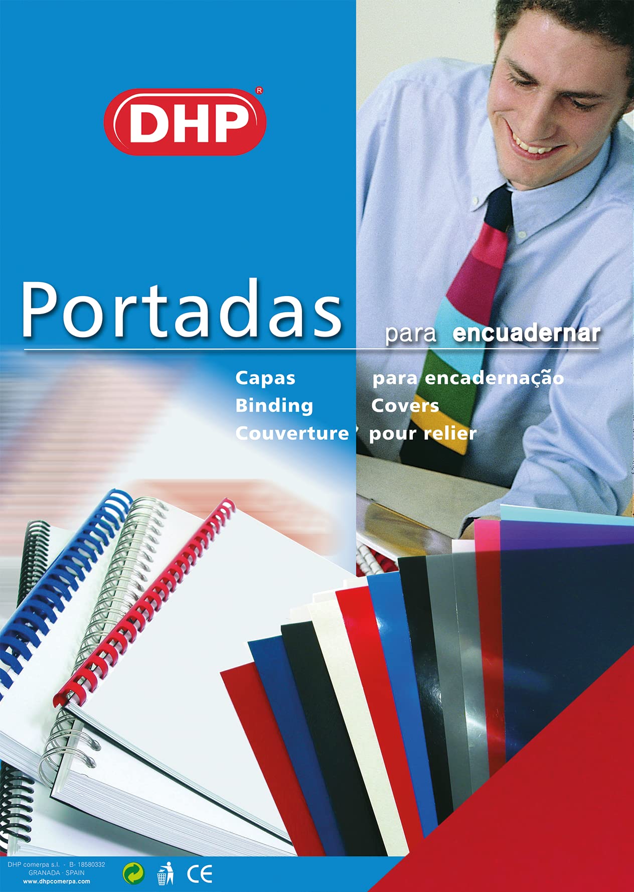 Pack of 100 Polypropylene Binding Cover, 0.45 mm Thick, Format A4, Red